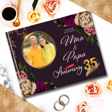 Personalised Photo Album (12.5'x9') for Mother Anniversary