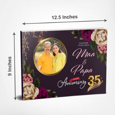 Personalised Photo Album (12.5'x9') for Mother Anniversary