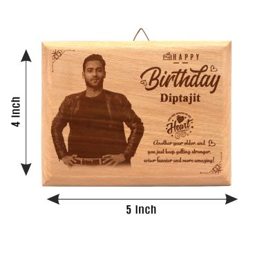 Birthday Gift for Husband Wooden Photo Frame (5'x4')