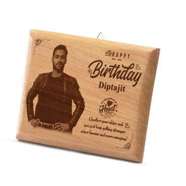 Birthday Gift for Husband Wooden Photo Frame (5'x4')