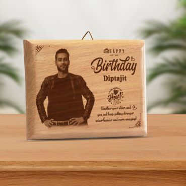 Birthday Gift for Husband Wooden Photo Frame (5'x4')