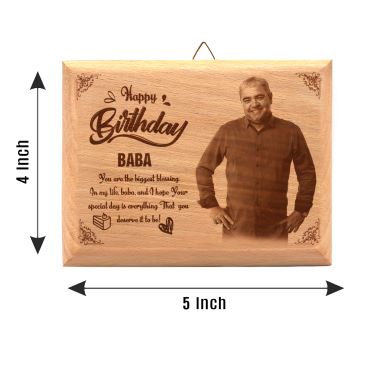 Birthday Gift for Father Wooden Photo Frame (5'x4')