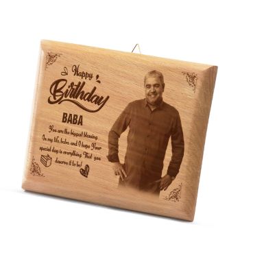 Birthday Gift for Father Wooden Photo Frame (5'x4')