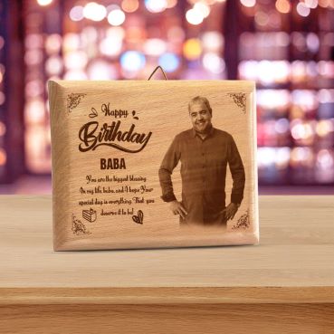 Birthday Gift for Father Wooden Photo Frame (5'x4')