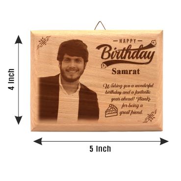 Birthday Gift for Male Friend Wooden Photo Frame (5'x4')