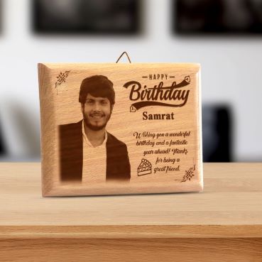 Birthday Gift for Male Friend Wooden Photo Frame (5'x4')