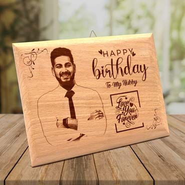 Birthday Gift for Husband Wooden Photo Frame (7'x5')