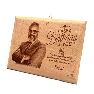 Birthday Gift for Father Wooden Photo Frame (7'x5')