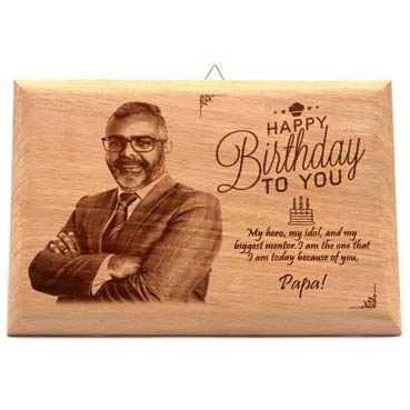 Birthday Gift for Father Wooden Photo Frame (7'x5')