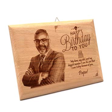 Birthday Gift for Father Wooden Photo Frame (7'x5')