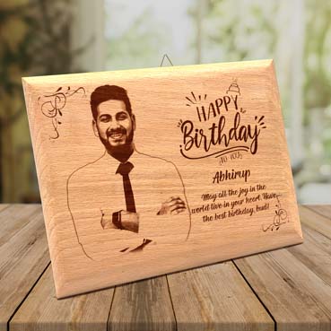 Birthday Gift for Male Friend Wooden Photo Frame (7'x5')