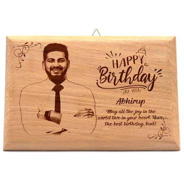 Birthday Gift for Male Friend Wooden Photo Frame (7'x5')