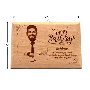 Birthday Gift for Male Friend Wooden Photo Frame (7'x5')