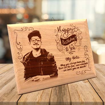 Birthday Gift for Son Wooden Photo Frame (7'x5')
