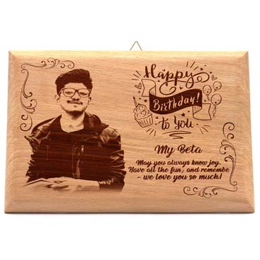 Birthday Gift for Son Wooden Photo Frame (7'x5')