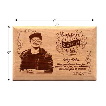 Birthday Gift for Son Wooden Photo Frame (7'x5')