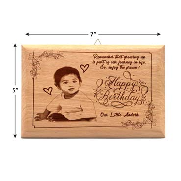 Birthday Gift for Child Wooden Photo Frame (7'x5')