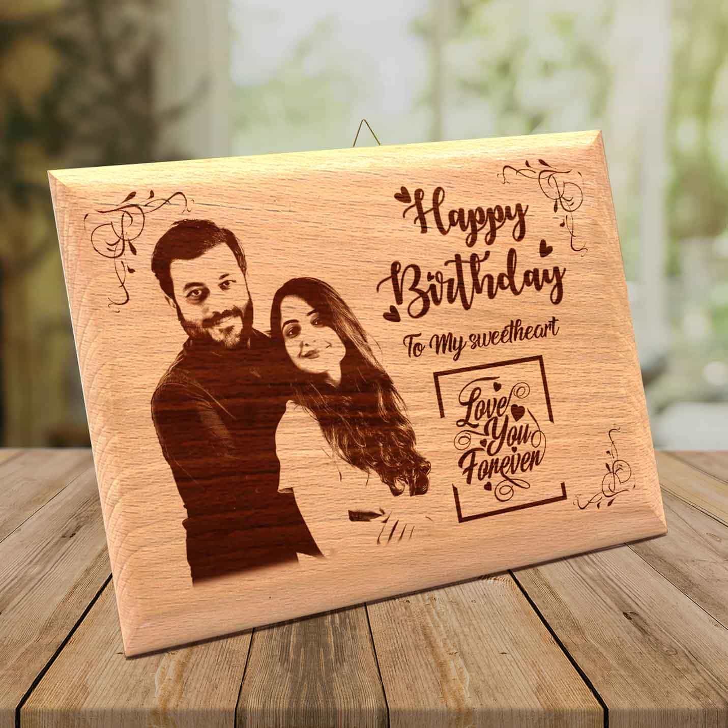 Birthday Gift for Wife Wooden Photo Frame (7'x5')