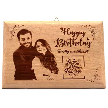 Birthday Gift for Wife Wooden Photo Frame (7'x5')