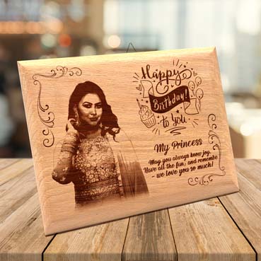 Birthday Gift for Daughter Wooden Photo Frame (7'x5')