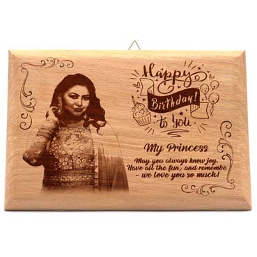 Birthday Gift for Daughter Wooden Photo Frame (7'x5')