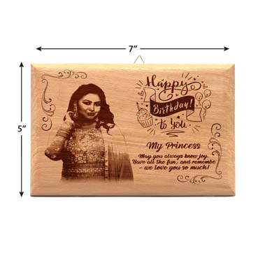 Birthday Gift for Daughter Wooden Photo Frame (7'x5')