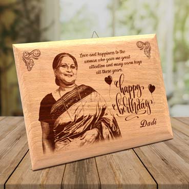 Birthday Gift for Grand Mother Wooden Photo Frame (7'x5')