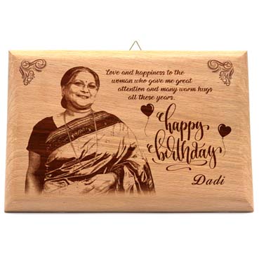 Birthday Gift for Grand Mother Wooden Photo Frame (7'x5')