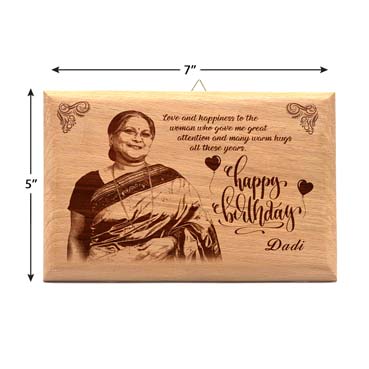 Birthday Gift for Grand Mother Wooden Photo Frame (7'x5')