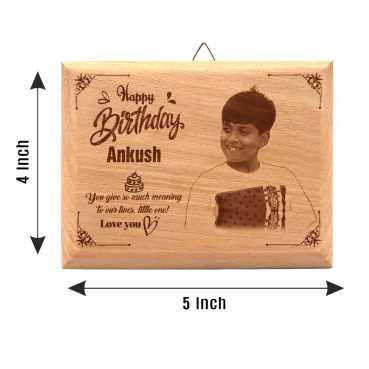 Birthday Gift for Boy Child Wooden Photo Frame (5'x4')
