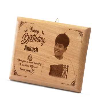 Birthday Gift for Boy Child Wooden Photo Frame (5'x4')