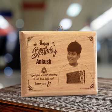 Birthday Gift for Boy Child Wooden Photo Frame (5'x4')