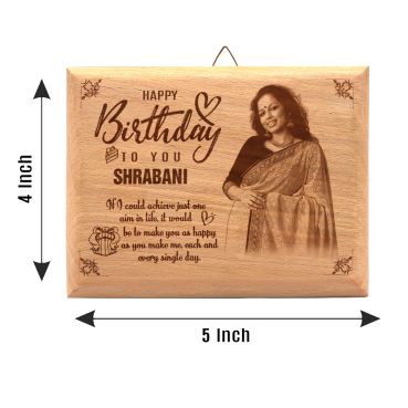 Birthday Gift for Wife Wooden Photo Frame (5'x4')