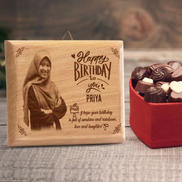Birthday Gift for Female Friend Wooden Photo Frame (5'x4')