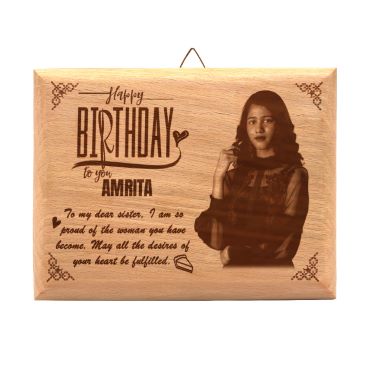 Birthday Gift for Sister Wooden Photo Frame (5'x4')