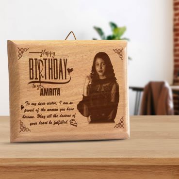 Birthday Gift for Sister Wooden Photo Frame (5'x4')