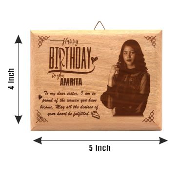 Birthday Gift for Sister Wooden Photo Frame (5'x4')