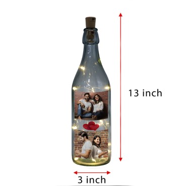 LED Bottle Lamp Personalised for Boy Friend Birthday