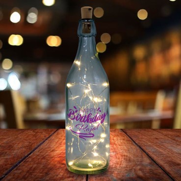 LED Bottle Lamp Personalised for Brother Birthday