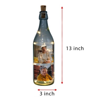 LED Bottle Lamp Personalised for Grand Father Birthday