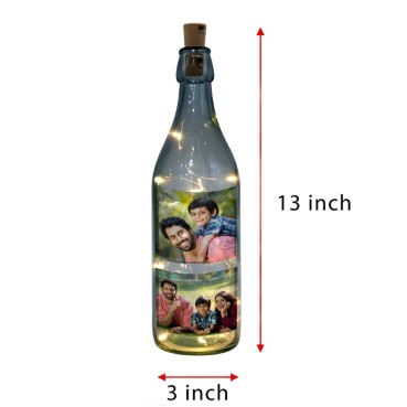 LED Bottle Lamp Personalised for Boy Child Birthday