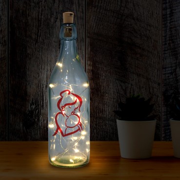 LED Bottle Lamp Personalised for Mother Birthday