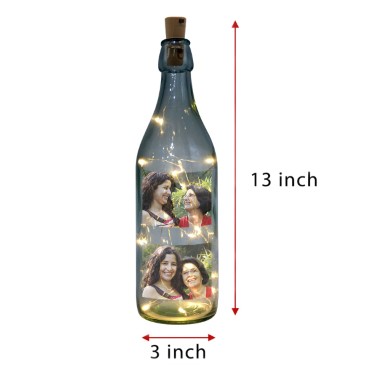 LED Bottle Lamp Personalised for Mother Birthday
