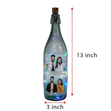 LED Bottle Lamp Personalised for Female Friend Birthday