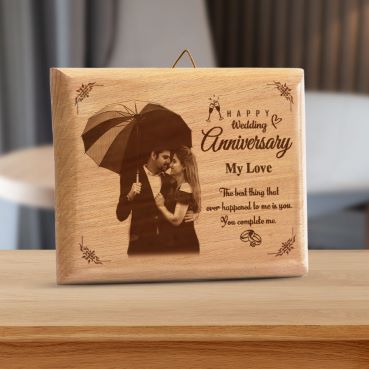 Anniversary Gift for Husband Wooden Photo Frame (5'x4')