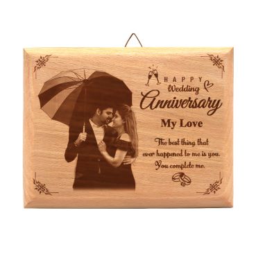 Anniversary Gift for Husband Wooden Photo Frame (5'x4')