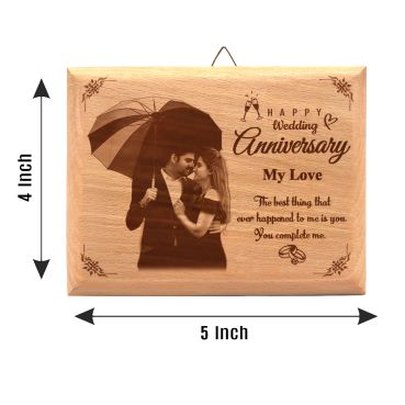 Anniversary Gift for Husband Wooden Photo Frame (5'x4')