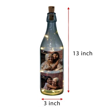 LED Bottle Lamp Personalised for Grandmother Birthday