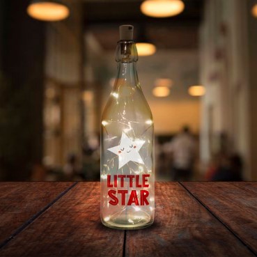 LED Bottle Lamp Personalised for Girl Child Birthday