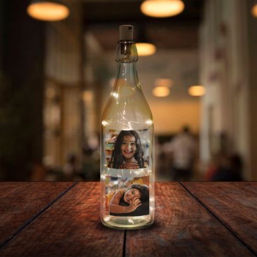 LED Bottle Lamp Personalised for Girl Child Birthday